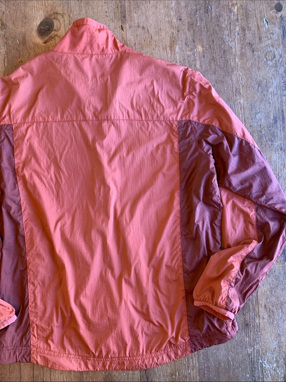 Alpine Men's Windbreaker Jacket in Rust with Dark Accent